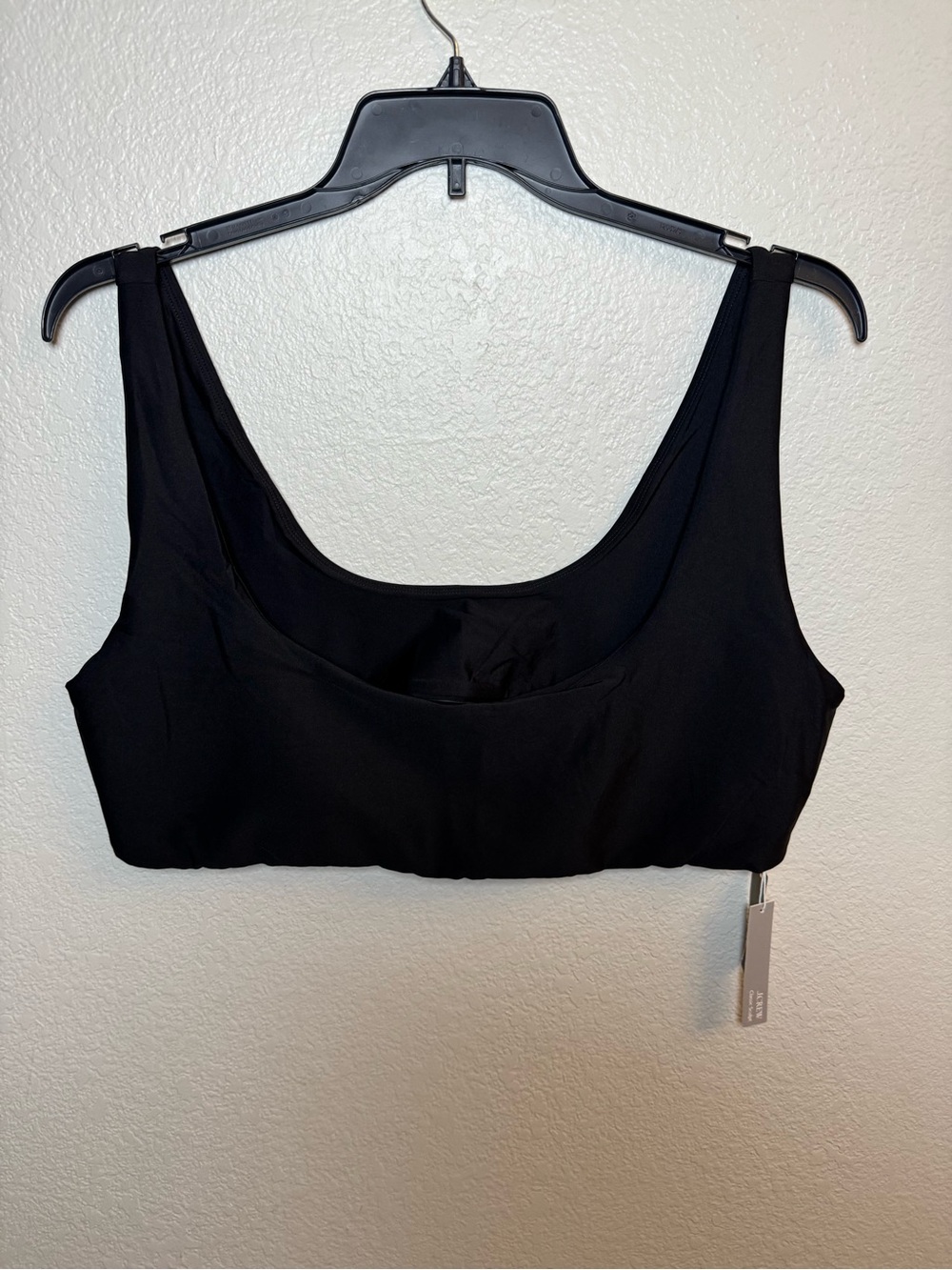 J.Crew Claudia Classic Sculpt Swim Bikini Top Black Size 3X Plus New With Tags